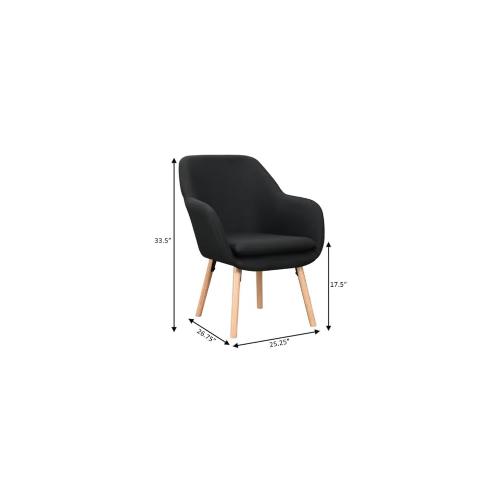 Convenience Concepts Take a Seat Charlotte Accent Chair, Black