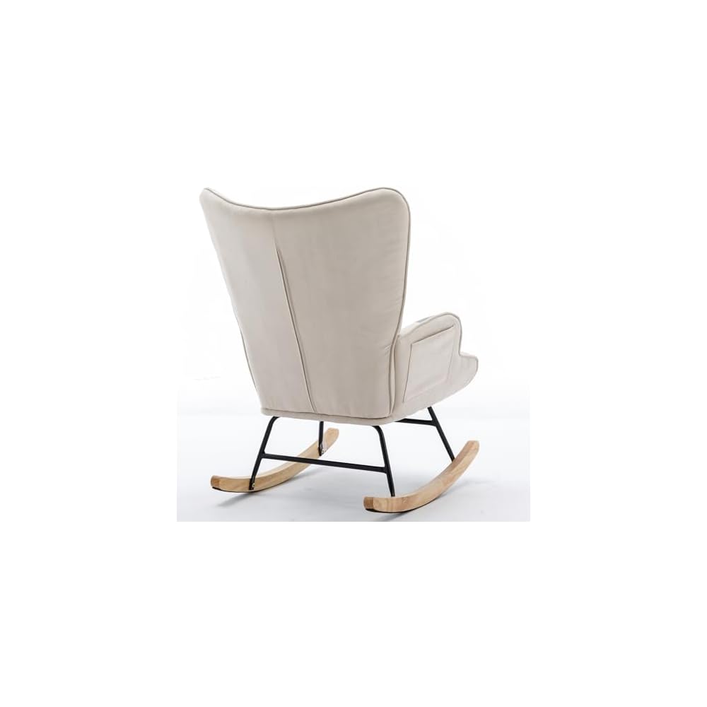 Cotton Linen Modern Patchwork Accent Chair, One Size, Pink