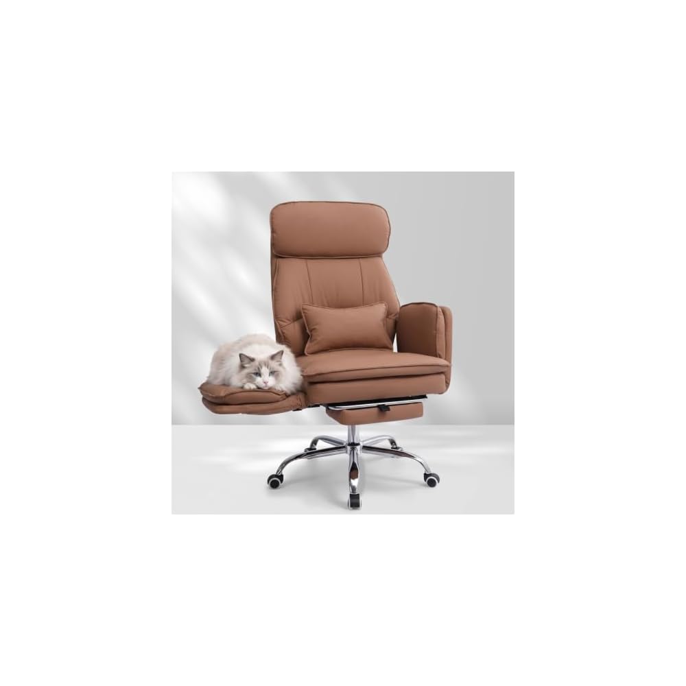 Wide Cross Legged Office Chair for Big and Tall with Footrest,Black