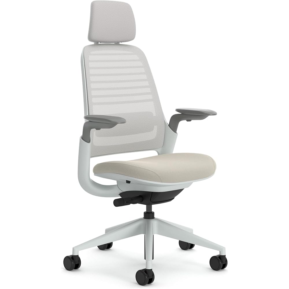 Steelcase Ergonomic Office Chair Series 1 Headrest Beige